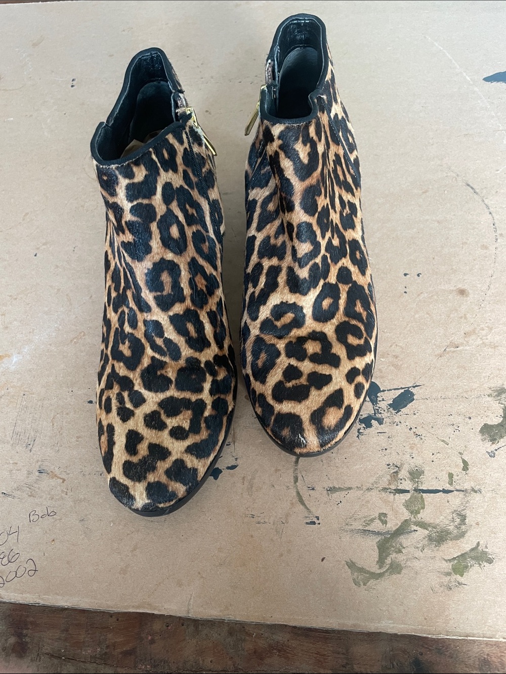Sam Edelman Leopard-Print Ankle Booties in Brown and Black